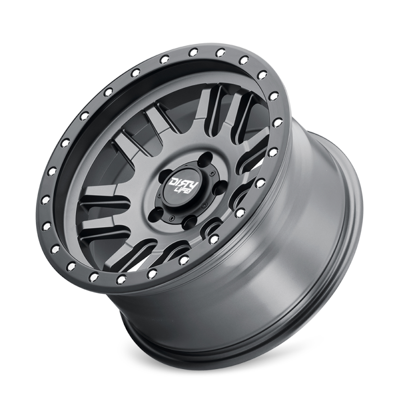 Dirty Life 9309 Canyon Pro 17x9/5x127 BP/-12mm Offset/71.5mm Hub Satin Graphite Wheel - Beadlock-Wheels - Cast-Dirty Life