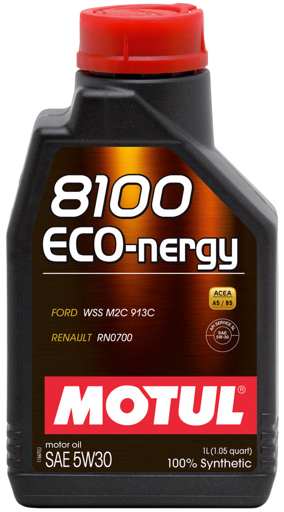 Motul 1L Synthetic Engine Oil 8100 5W30 ECO-NERGY - Ford 913C Motul