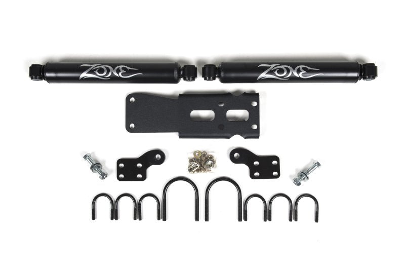 Zone Offroad 07-18 Jeep Wrangler JK Dual Steering Stabilizer Kit-Steering Stabilizer-Zone Offroad