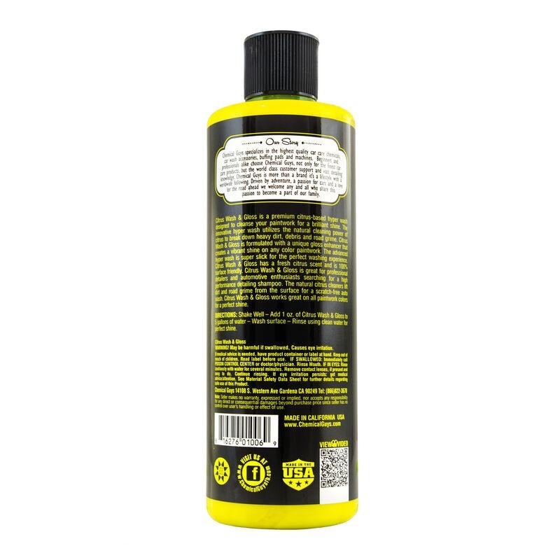 Chemical Guys Citrus Wash & Gloss Concentrated Car Wash - 16oz Chemical Guys