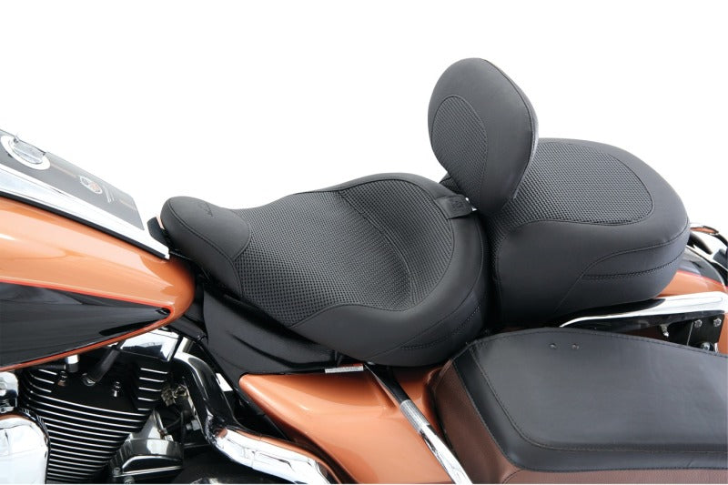 Mustang 83-21 Harley Electra Glide,Rd King Police Standard Touring Passenger Seat Textured - Black Mustang Motorcycle