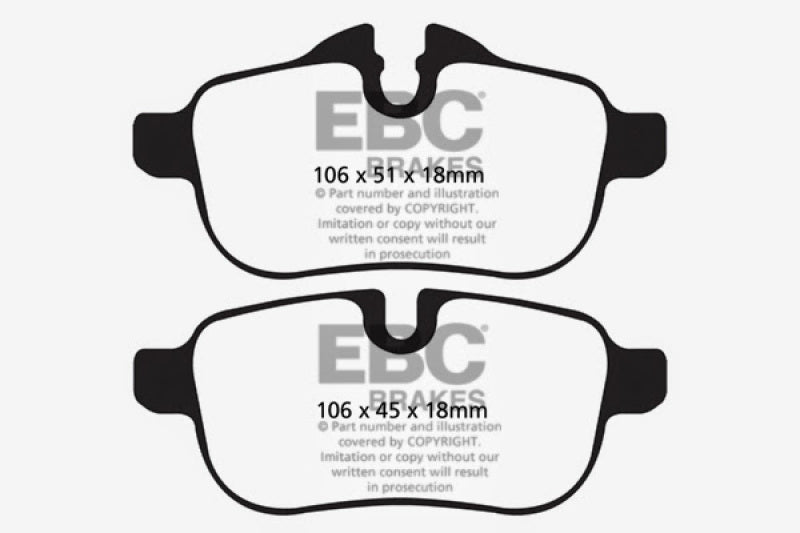 EBC 09+ BMW Z4 3.0 (E89) Redstuff Rear Brake Pads EBC