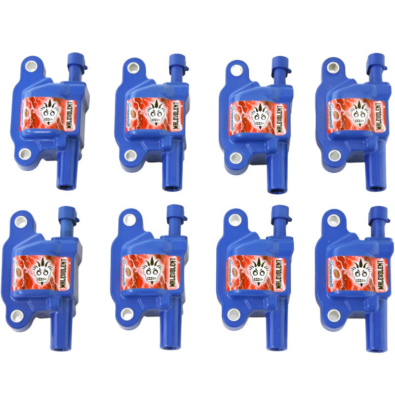 Granatelli 05-17 GM LS1/LS2/LS3/LS4/LS5/LS6/LS7/LS9/LSA Malevolent Coil Packs - Blue (Set of 8) Granatelli Motor Sports