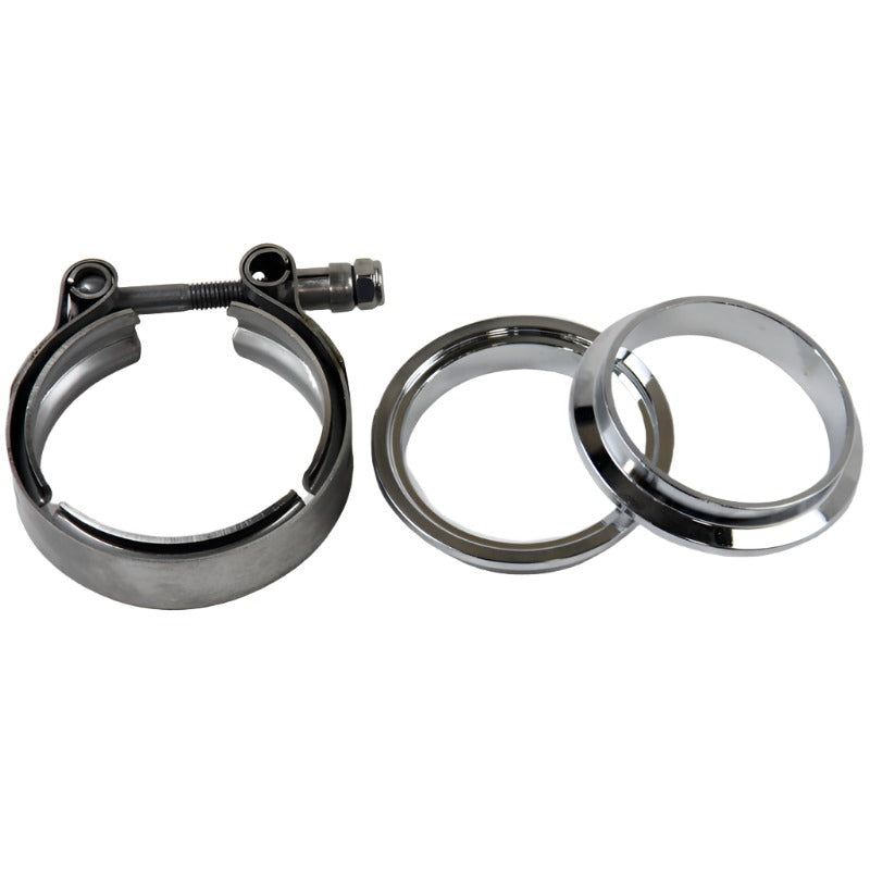 Granatelli 3.0in Mild Steel Mating Male to Female Flanges w/V-Band Clamp Granatelli Motor Sports