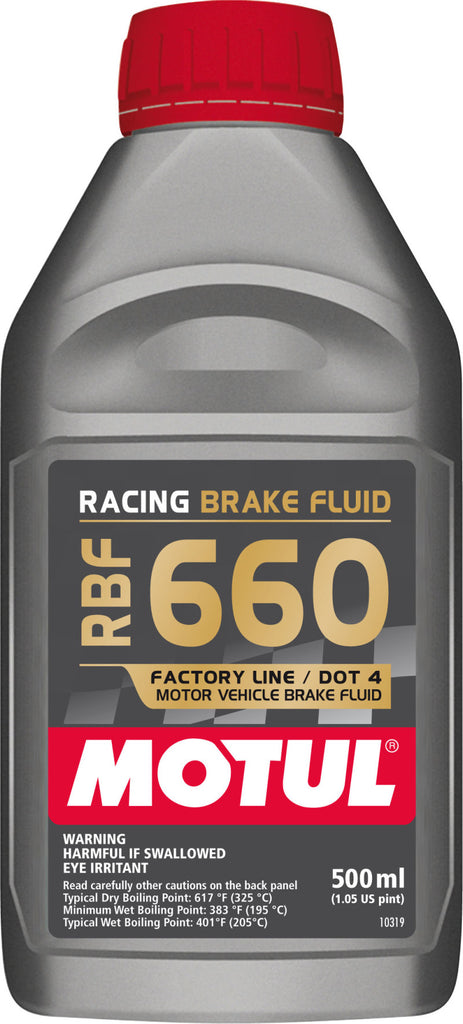 Motul 1/2L Brake Fluid RBF 660 - Racing DOT 4 Motul