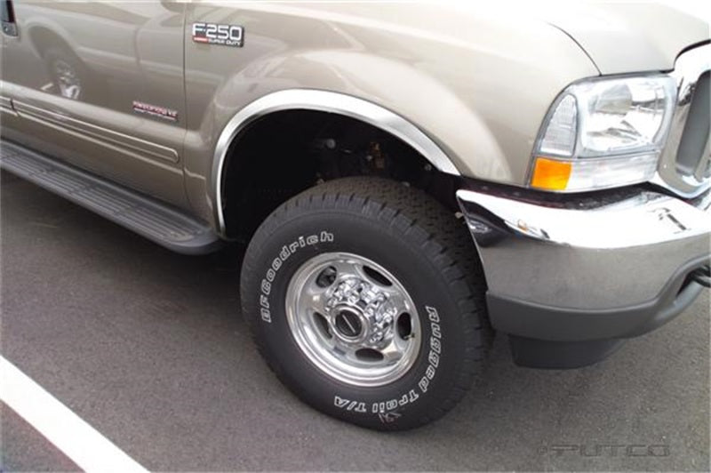 Putco 99-07 Ford SuperDuty Pickup - Full Stainless Steel Fender Trim Putco