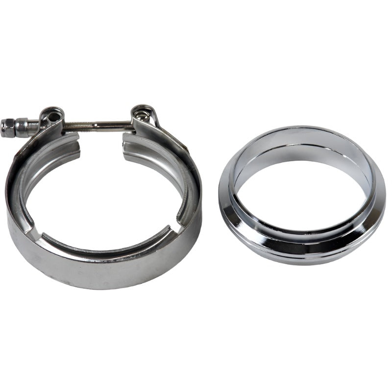 Granatelli 3.0in V-Band Mild Steel Flat Flanges w/Clamp Granatelli Motor Sports