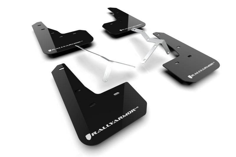 Rally Armor 23-24 Acura Integra + Integra A-Spec Black UR Mud Flap W/White Logo (No Drilling Req.) Rally Armor