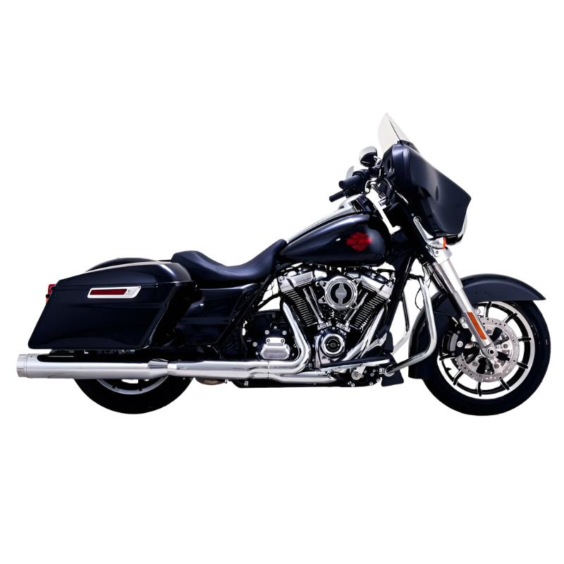 Vance & Hines HD Touring 95-16 Torquer 450 Chrome Slip-On Exhaust-Motorcycle Slip-On-Vance and Hines