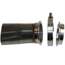 Load image into Gallery viewer, Granatelli 3in Round to 3in Oval Exhaust Pipe Adapter w/V-Band Connection Granatelli Motor Sports