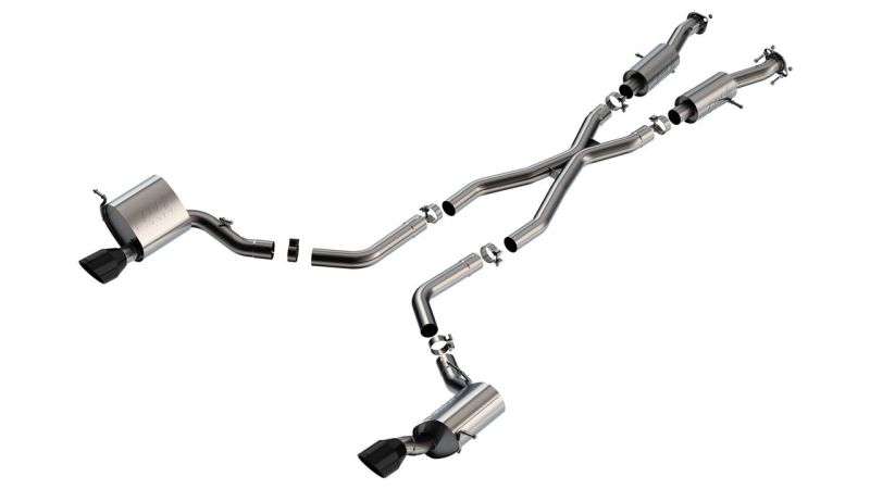 Borla 15-21 Jeep Grand Cherokee SRT 6.4L V8 AWD S-Type Cat-Back Exhaust System - Black Tips T-304SS - Black Ops Auto Works
