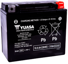 Load image into Gallery viewer, Yuasa YTX20HL-PW Maintenance Free AGM 12 Volt Battery-Batteries-Yuasa Battery