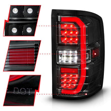Load image into Gallery viewer, ANZO 14-18 GMC Sierra 1500 Full LED Taillights Black Housing Clear Lens (w/C Light Bars) ANZO