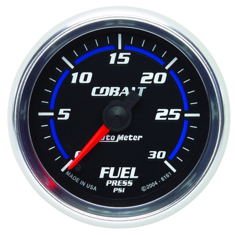 Autometer Cobalt 52mm 0-30 PSI Full Sweep Electronic Fuel Pressure Gauge-Gauges-AutoMeter