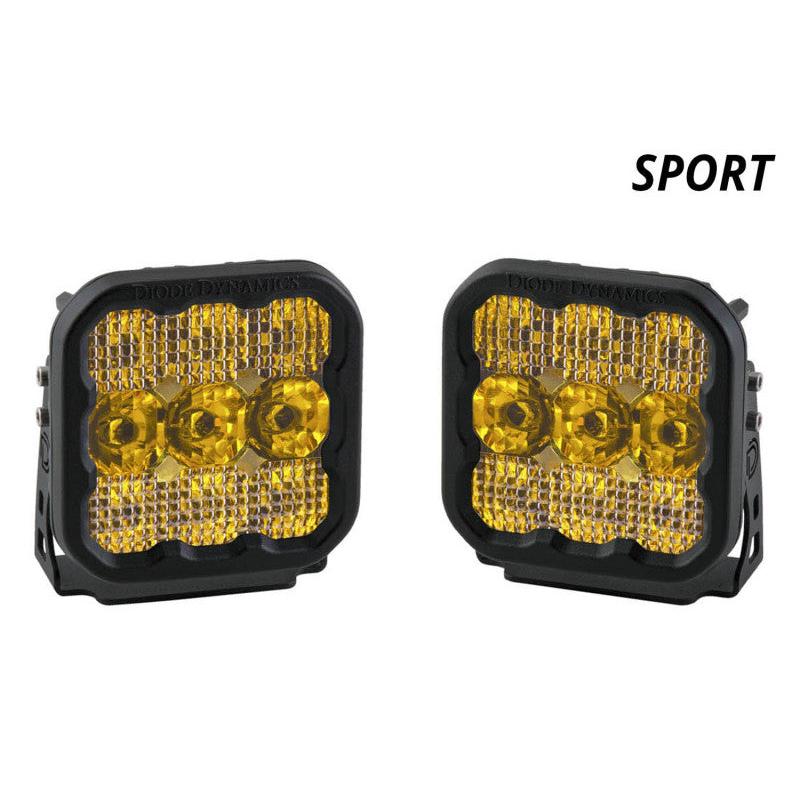 Diode Dynamics SS5 LED Pod Sport - Yellow Combo (Pair)-Light Accessories and Wiring-Diode Dynamics-691025934922-