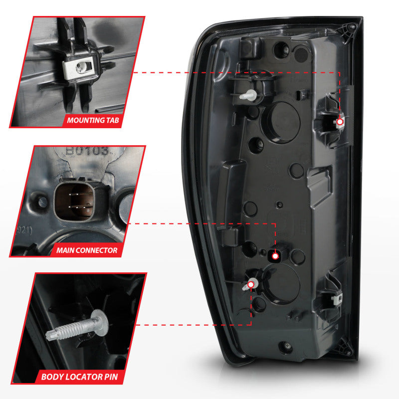 Anzo 19-23 GMC Sierra 1500/2500HD/3500HD Smoke Black Replacement Full LED Bar Tail Light-Tail Lights-ANZO-846959056114-