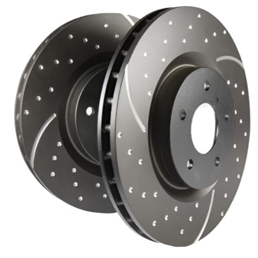 EBC 09-14 Mini Hardtop 1.6 Turbo J.C Works GD Sport Rear Rotors-Brake Rotors - Slot & Drilled-EBC