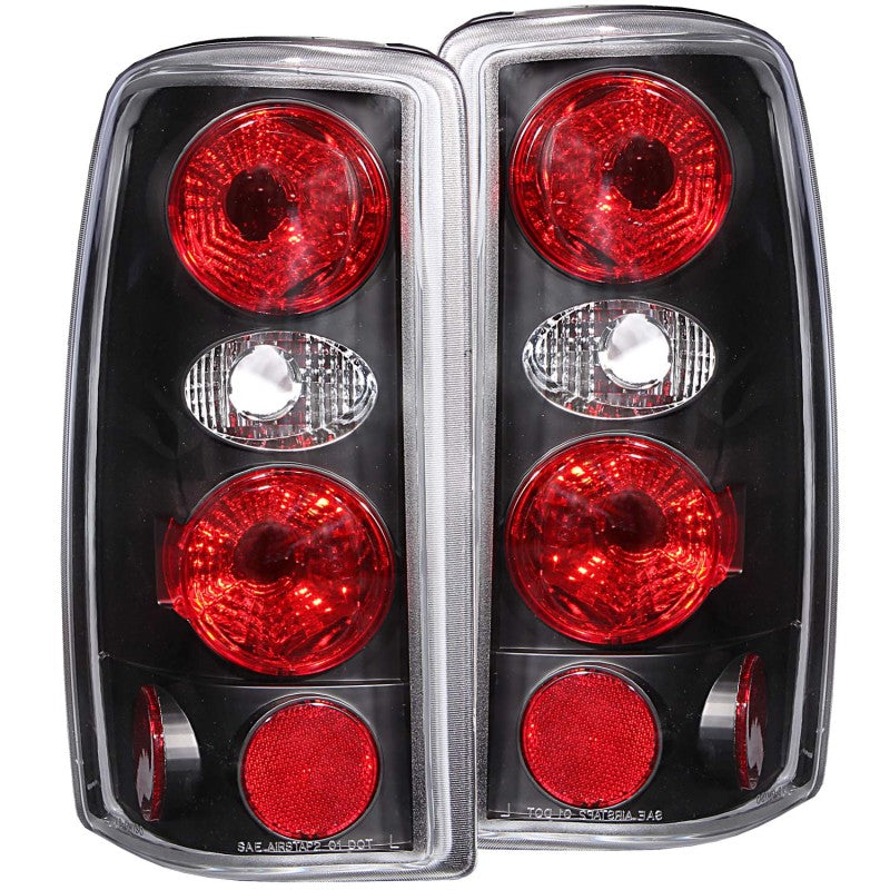 ANZO 2000-2006 Chevrolet Suburban Taillights Black-Tail Lights-ANZO