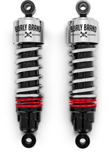 Load image into Gallery viewer, Burly Brand Slammer Plus Shocks 11.5in - Chrome Burly Brand