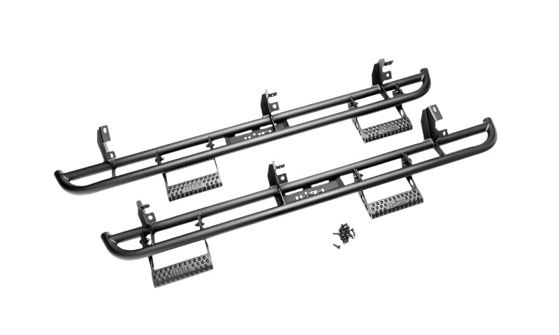 N-Fab RKR Step System 2021 Ford Bronco 4 Door - Tex. Black - 1.75in-Body Armor & Rock Rails-N-Fab