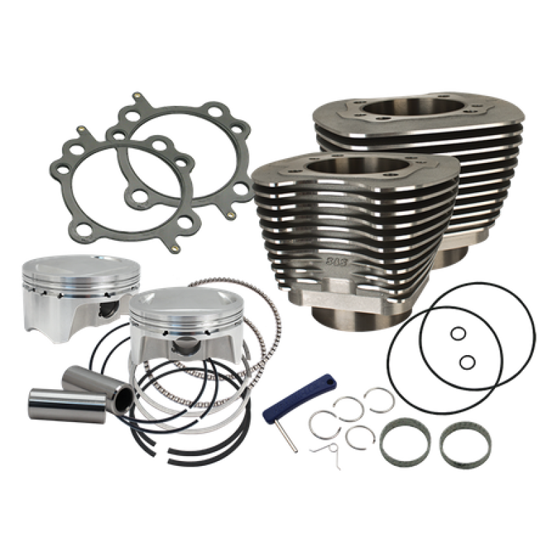 S&S Cycle 07-17 BT 107in Bolt-In Big Bore Kit - Wrinkle Black S&S Cycle