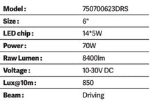 Load image into Gallery viewer, Go Rhino Xplor Bright Series Round LED Driving Light Kit w/DRL (Surface Mount) 6in - Blk (2 pc) Go Rhino