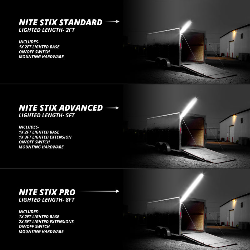 XK Glow Nite Stix Foldable Overhead Light System 8ft-Light Accessories and Wiring-XKGLOW