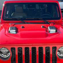 Load image into Gallery viewer, Westin 18-20 Jeep Wrangler JL 2dr LED Hood Scoops - Textured Black Westin