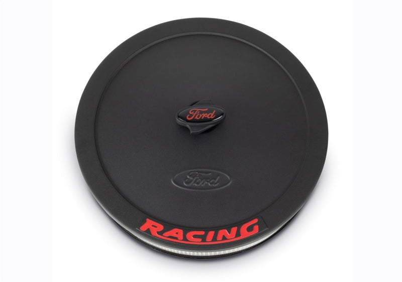 Ford Racing Air Cleaner Kit - Black Crinkle Finish w/ Red Emblem-Air Filters - Universal Fit-Ford Racing