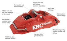 Load image into Gallery viewer, EBC Racing 05-11 Ford Focus ST (Mk2) Front Left Apollo-4 Yellow Caliper EBC