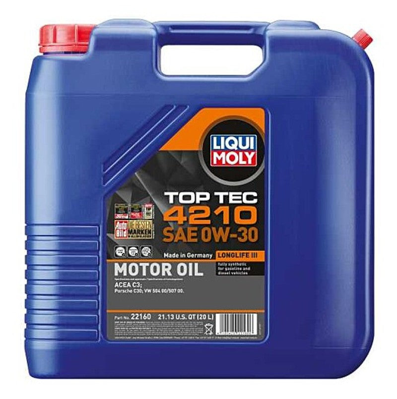 LIQUI MOLY 20L Top Tec 4210 Motor Oil SAE 0W30 LIQUI MOLY
