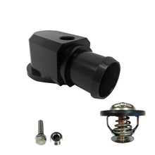 Load image into Gallery viewer, Granatelli Motor Sports Black Billet Thermostat Housing with Thermostat 430180B