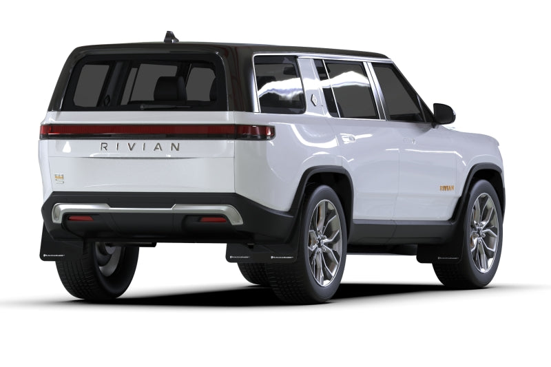Rally Armor 2022+ Rivian R1S Black UR Mud Flap w/ Red Logo-Mud Flaps-Rally Armor