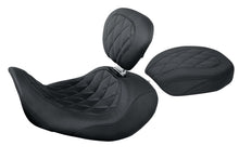 Load image into Gallery viewer, Mustang 06-17 Harley Dyna Wide Tripper Forward Passenger Seat Diamond Stitch - Black Mustang Motorcycle