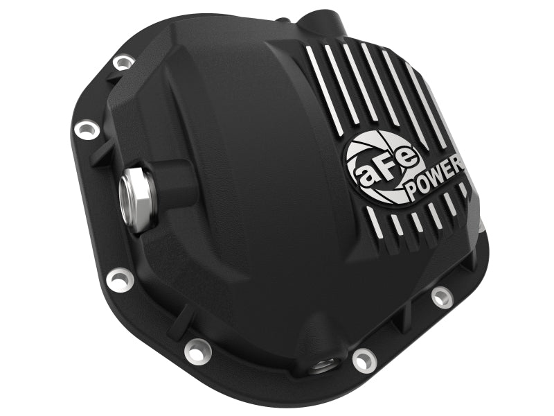 aFe Pro Series Dana 60 Front Differential Cover Black w/ Machined Fins 17-20 Ford Trucks (Dana 60) - Black Ops Auto Works