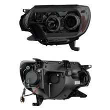 Load image into Gallery viewer, Spyder Toyota Tacoma 12-16 Projector Headlights Light Bar DRL Smoke PRO-YD-TT12-LBDRL-SM SPYDER