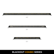 Load image into Gallery viewer, Go Rhino Xplor Blackout Combo Series Sgl Row LED Light Bar w/Amber (Side/Track Mount) 20.5in. - Blk Go Rhino
