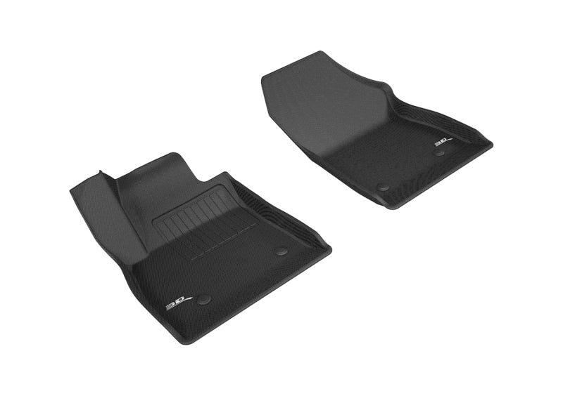 3D MAXpider 2016-2019 Chevrolet Cruze Kagu 1st Row Floormat - Black-Floor Mats - Rubber-3D MAXpider