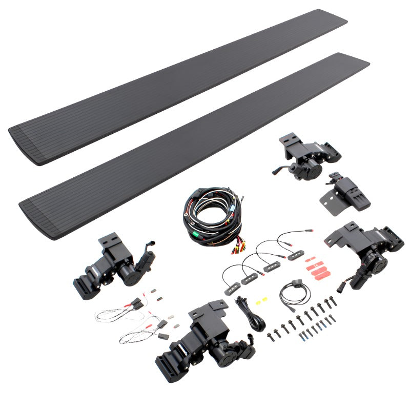 Go Rhino 15-19 Chev Silverado 2500HD/3500HD CC (Diesel) 4dr E-BOARD E1 Running Board Kit - Tex. Blk Go Rhino
