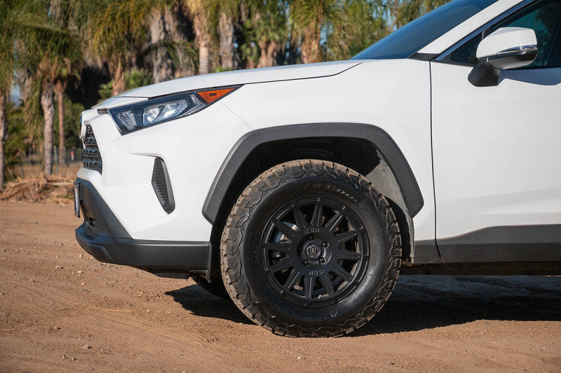 ICON Ricochet 17x8 5x4.5 38mm Offset 6in BS Satin Black Wheel ICON