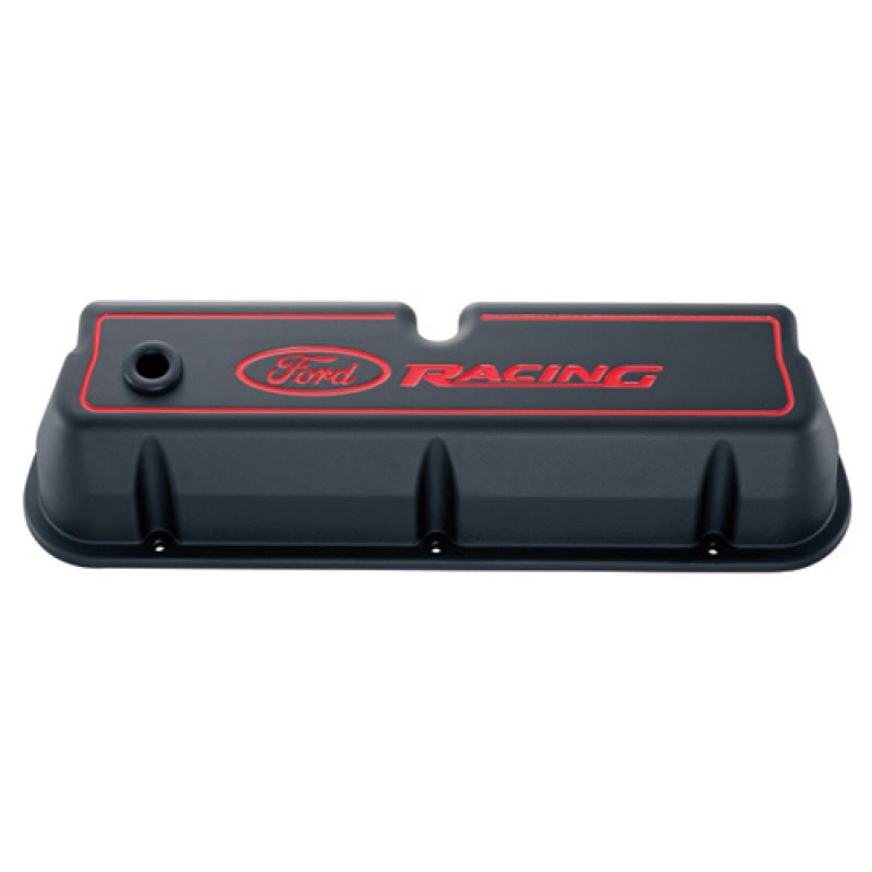 Ford Racing Logo Die-Cast Black Valve Covers-Valve Covers-Ford Racing