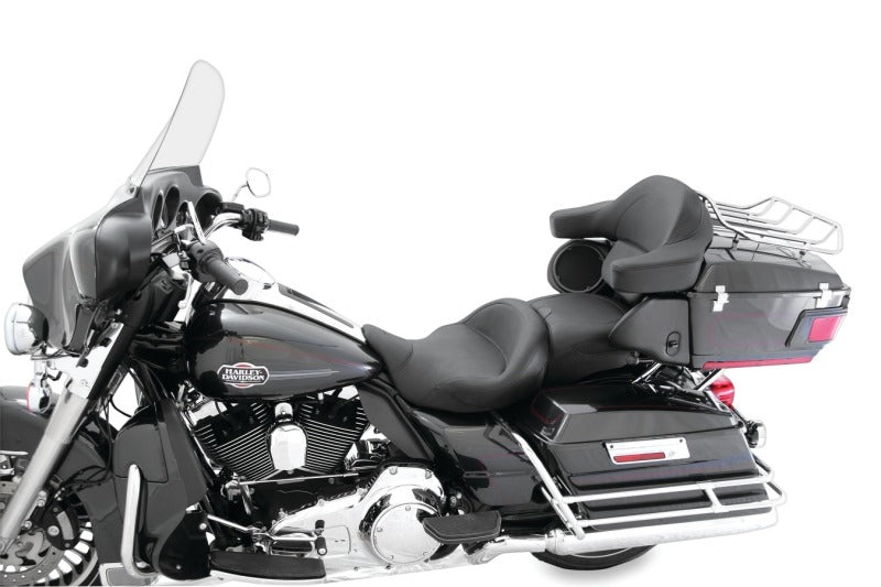 Mustang 08-21 Harley Electra Glide, Rd Glide, Rd King, Str Glide Super Touring 1PC Seat - Black Mustang Motorcycle