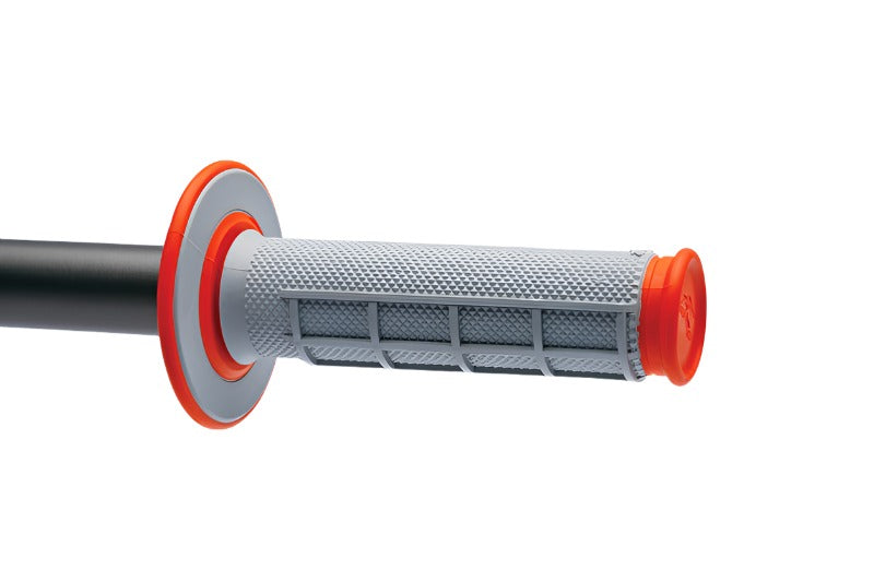 Renthal MX Dual Compound Grips 1/2 Waffle - Grey/ Orange - Black Ops Auto Works