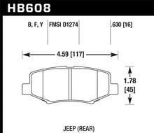 Load image into Gallery viewer, Hawk 2007-2011 Dodge Nitro R/T HPS 5.0 Rear Brake Pads Hawk Performance