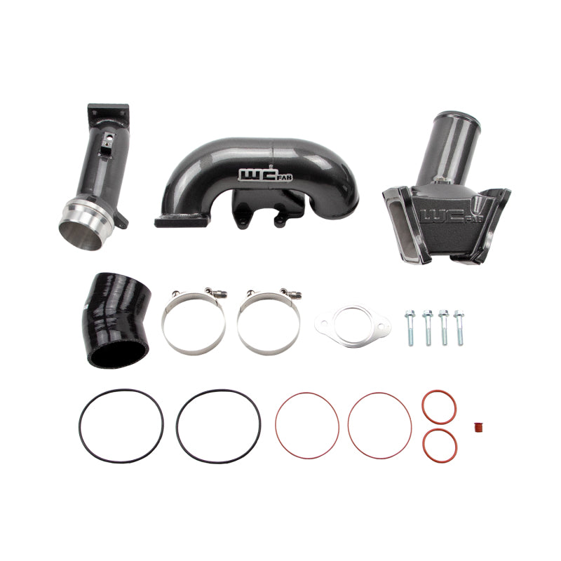 Wehrli 2006-2007 LBZ Duramax High Flow 3in Y-Bridge Kit- Gloss Black-Intake Elbows-Wehrli