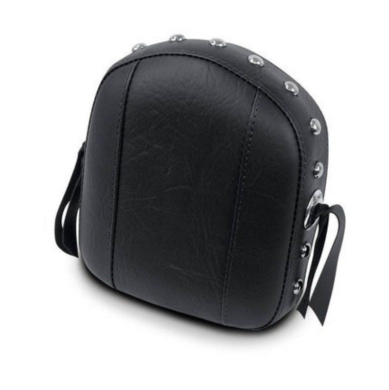 Mustang Harley Sissy Bar Pad Low Medallion Style - Black Mustang Motorcycle