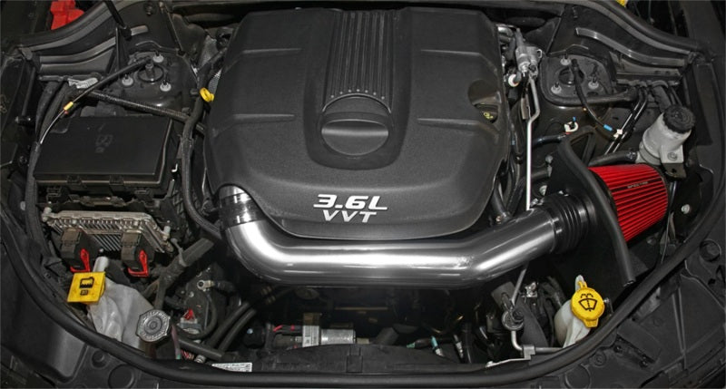 Spectre polished cold air intake installed on Jeep Grand Cherokee 3.6L