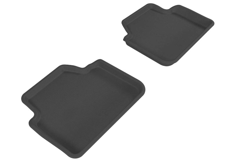3D MAXpider 2006-2011 BMW 3 Series/X3 E90/E83 Kagu 2nd Row Floormats - Black-Floor Mats - Rubber-3D MAXpider