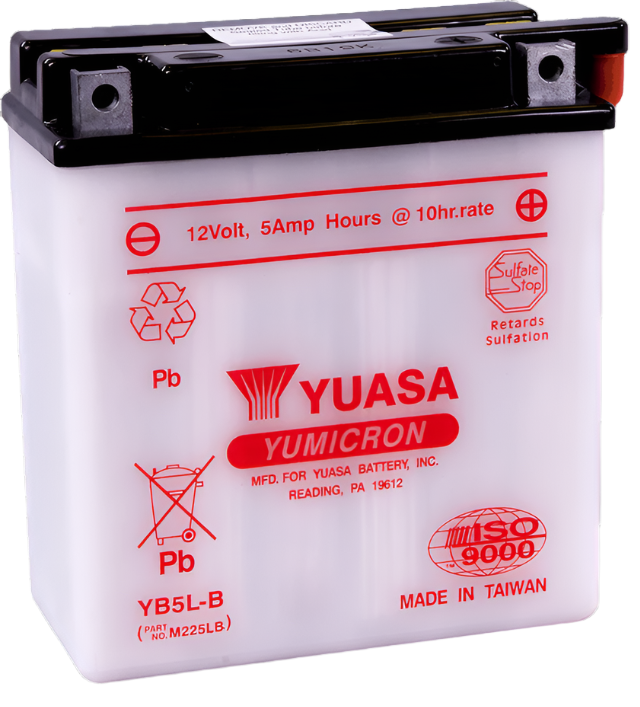 Yuasa YB5L-B Yumicron 12 Volt Battery-Batteries-Yuasa Battery