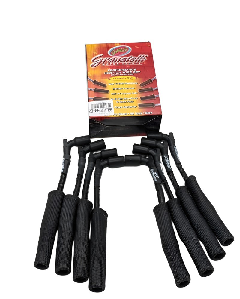 Granatelli 20-23 GM LT2 6.2L Hi-Perf Coil-Near-Plug Wire Connector Kit w/Blk Jacket/Blk Sleeve Granatelli Motor Sports